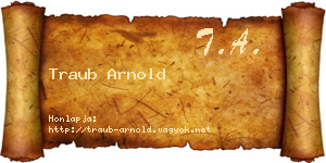 Traub Arnold névjegykártya